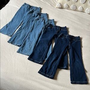 4T Cat & Jack Pull On Flare Jeggings (5 pair)